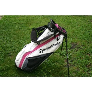 TaylorMade Black/White/Purple 5-Way Stand Golf Bag - Picture 1 of 10