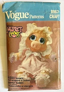 Vogue 8967 Miss Piggy Muppet BabyPattern Jim Henson UNCUT - Picture 1 of 3