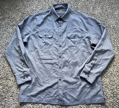 Croft Barrow Quick Dry Shirt Mens Large Gray Button Up Roll Sleeve Outdoors - Image 1 of 4