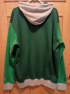 Champion Hoodie weicher Fleecepullover Schriftzug Logo Colorblock grün grau Herren XL - Bild 1 von 2