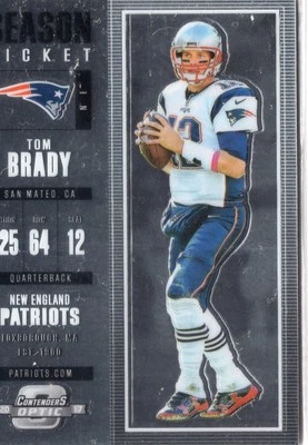 Boleto de temporada Tom Brady 2017 Chrome Contenders Optic #86 Foto 1 de 2