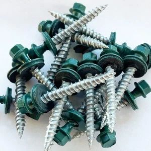 Metal Roofing Screws - #10 x 1.5” – Self Tapping Hex Head - EPDM Rubber Washe... - Picture 1 of 8
