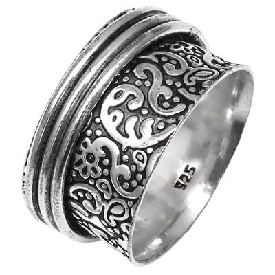 Joyería de plata hecha a mano Spinner Ansiedad "8" Foto 1 de 4