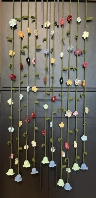 Tür-/Fenstervorhänge aus gehäkelter Wolle. (OEKO-TEX® qualität wolle) - Bild 1 von 3