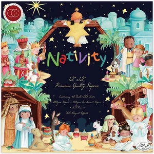 Craft Consortium NATIVITY 12x12 Paper Pad (40) double-sided papers - Picture 1 of 11