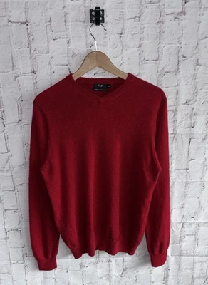 F&F Men’s 100% Pure Cashmere Jumper Size Medium Mens Sweater Red - Image 1 of 4