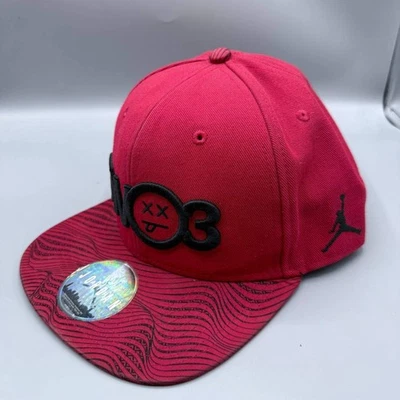 Air Jordan Hat Men Red Flu Game Embroidered Jumpman Snap Back Cap - Image 1 of 4