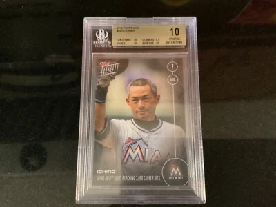 2016 Ichiro Suzuki Topps NOW 3000 HITS #327-A BGS 10 PRISTINE LOW POP HOF - Image 1 of 2