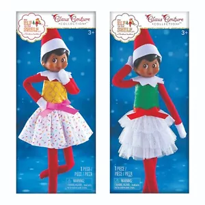 Elf on the Shelf Claus Couture Set: Ice Cream Dress & Merry Mistletoe Dress - Picture 1 of 7