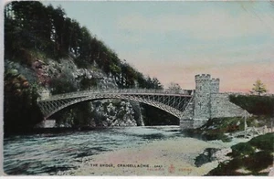 OLD POSTCARD 1908 CRAIGELLACHIE THE BRIDGE - Picture 1 of 2