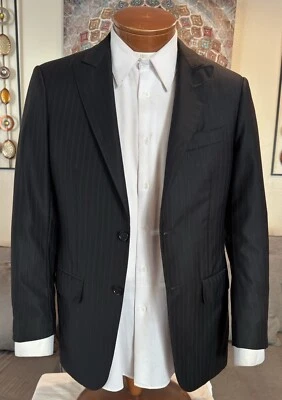Blazer Astor Negro Nobleza Para Hombres Rayas Negras 2 De Colección Loro Piana Talla 40 R ¡COMO NUEVO! Foto 1 de 4
