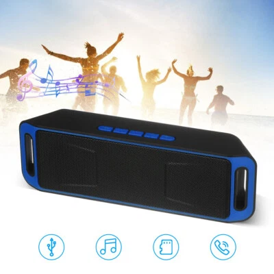 Altavoz Bluetooth Inalámbrico Portátil Estéreo USB/TF Bajos Exterior Interior Altavoces Foto 1 de 4