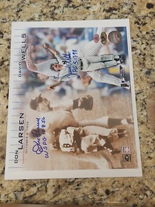 DON LARSEN and DAVID WELLS Signed 8x 10 Photo Wish You Were Here/MAB Holo Certs - Picture 1 of 4