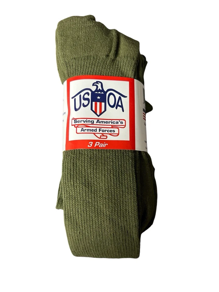 CALCETINES ANTIMICROBIANOS OD VERDE USAO 3 PARES HECHOS EN EE. UU. TALLA 9-11 PEQUEÑOS -A4 Foto 1 de 1