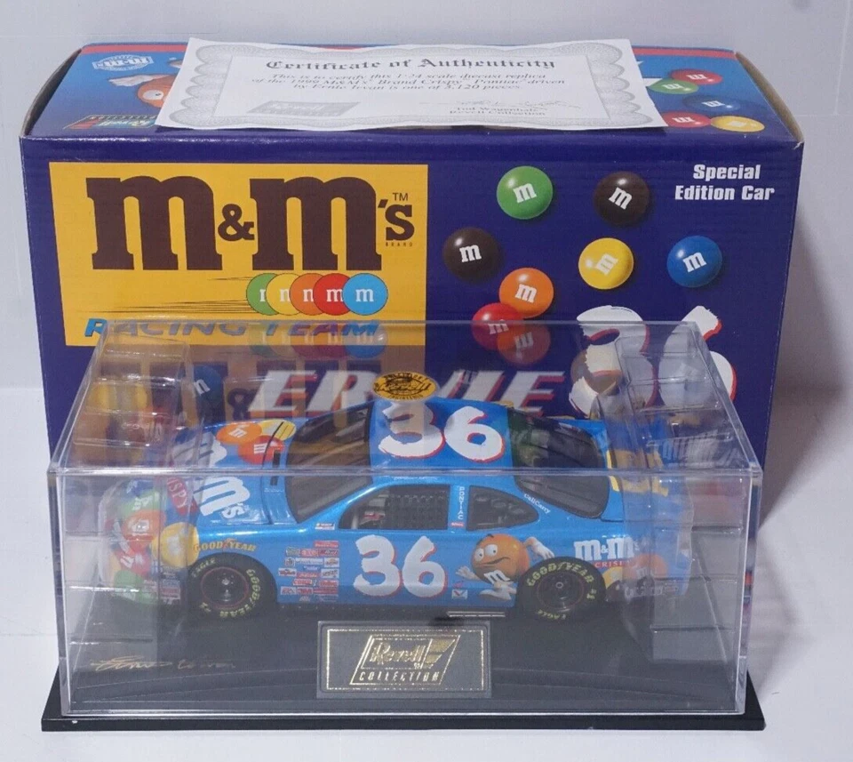 1999 #36 ERNIE IRVAN 1/24 M&M'S CRISPY REVELL COLLECTION Nascar Model Diecast - Image 1 of 4