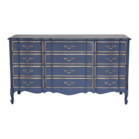 Vintage French Style Navy Blue Dresser Cover