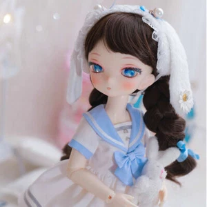 Bambole BJD 1/4 bambola carina ragazza articolata MSD occhi senza trucco viso parrucca capelli regalo - Foto 1 di 12