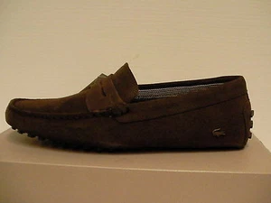 Lacoste Hombre Zapatos Casuales Sin Cordones Marrón Talla 8.5 US Nuevos Con Caja - Imagen 1 de 5