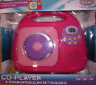 Kinder CD - Player + Mikrofon Pink multicolor tragbarer CD Spieler