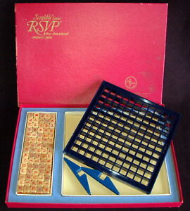 Vintage RSVP Game ~ Wooden Crossword Cubes ~ Selchow & Righter ~ Complete 1966