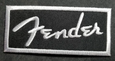 BURNSEYS CUSTOMS Embroidered Fender Guitar Patch approx. 1.5x3.5"