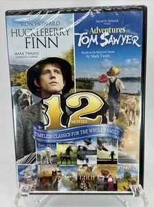 12-Movie Timeless Classics DVD Ron Howard Huckleberry Finn Adventures Tom Sawyer - Picture 1 of 6