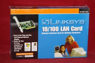 Linksys LNE100TX, EtherFast Series, 10/100 Mbps PCI Ethernet Adapter, LAN Card - Image 1 of 3