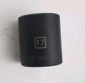 Kobalt 17mm 3/8” drive impact socket 6 pt 17 mm metric black Taiwan 338105 - Picture 1 of 6