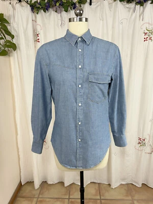 Boy. Band of Outsiders Blue Chambray Button Up Shirt Men's Sz 1/Small ITALY - Image 1 of 4