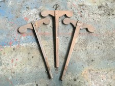 LOTTO DI N. 3 PEZZI GRUCCE - APPENDIABITI IN LEGNO APPENDINI  VINTAGE ANNI 40