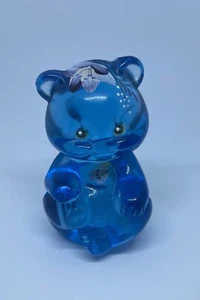 DE COLECCIÓN PINTADO A MANO VIDRIO AZUL FENTON OSO - Imagen 1 de 9
