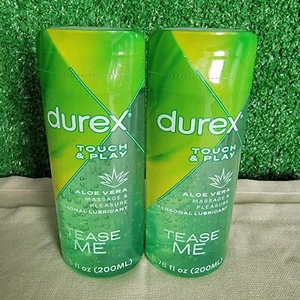 Durex Touch & Play Aloe Vera Massage & Pleasure Sealed Pack Of 2 EXP. 8/2025 - Picture 1 of 4