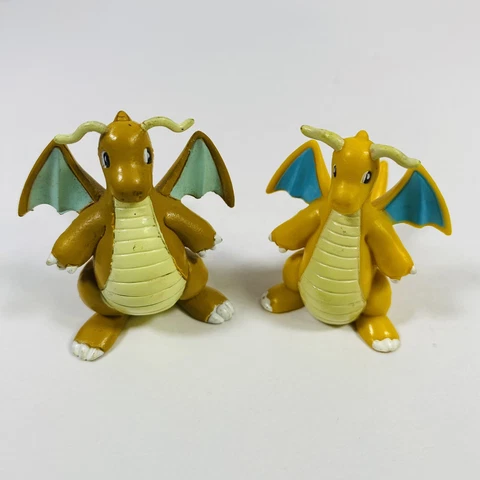 Dragonite Pokémon Figure TOMY CGTSJ 1999 Vintage 2” - W/ Mini Nintendo Figure Cover