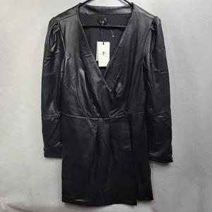 7 Para Toda la Humanidad Wmns Abrigo Chaqueta Talla S Negro Cuero Sintético Nuevo con Etiquetas - Imagen 1 de 12