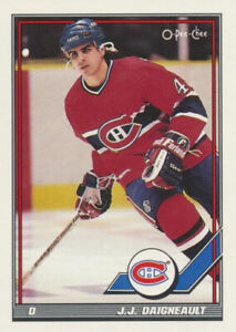 1991-92 O-Pee-Chee #456 J.J. DAIGNEAULT - Montreal Canadiens