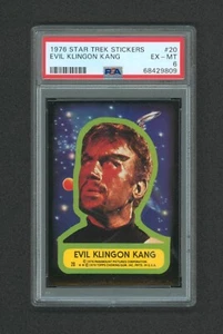 1976 Star Trek Trading Card Sticker Topps Evil Klingon Kang #20  PSA 6 - Picture 1 of 2