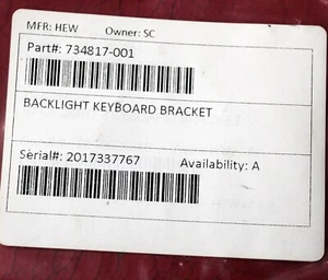 HP ENVY & TOUCHSMART SERIES BACKLIGHT KEYBOARD BRACKET - 734817-001 - Bild 1 von 3