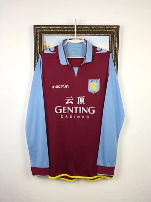 Aston Villa Home football shirt 2012 Soccer Long Sleeve Jersey Mens Trikot Sz L - Image 1 of 4