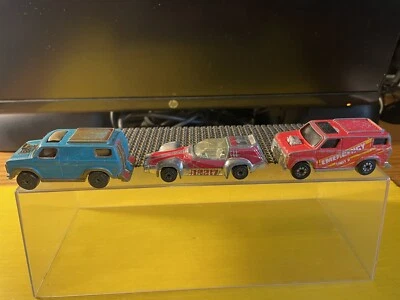 3-1980 KENNER 1/64 USED MADE HONG KONG FORD VANS-RACE CAR L-1027 RARE HTF - Image 1 of 4