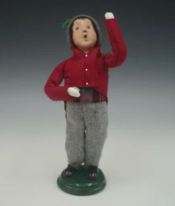 BYERS CHOICE CAROLERS 2000 BOY CHILD WITH ONE DOLLAR COIN SIGNED LTD ED 36/100 - Picture 1 of 8