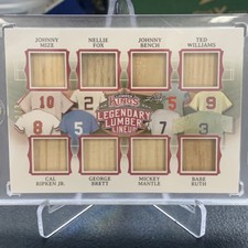 2020 Leaf Lumber Kings (Legends), Babe Ruth, Mickey Mantle,Ex Game Used Bat /3
