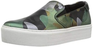 Kenneth Cole Joanie Slip-On Platform Fashion Sneaker Size 10 Green Multi Leather - Picture 1 of 11
