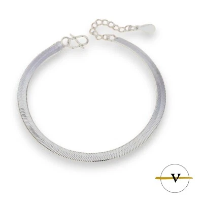 BRACCIALE DONNA SNAKE IN ARGENTO 925 RODIATO LUNGO 15 CM CON ESTENSIONE 4 CM - Immagine 1 di 4