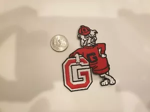 UGA University of Georgia Bulldogs Embroidered Iron On Patches 4X2.25 - Picture 1 of 1