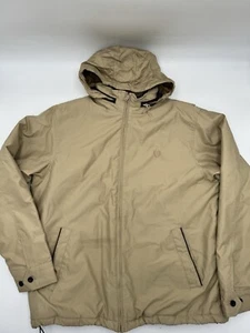 Vintage Chaps Ralph Lauren Jacket Mens Large Beige Full Zip Fleece Lined Bomber - Picture 1 of 11