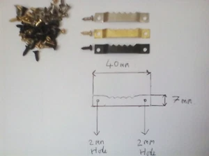 Saw Tooth Hangers 40 mm Black Silver Brass Canvas Picture Frame Strong + Screws - Picture 1 of 4