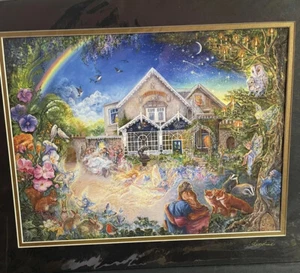 Josephine Wall Art Print “Enchanted Manor”16 by 20 Black& Gold Inlay Border - Picture 1 of 9