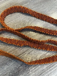 Conso Burnt Orange Scroll Trim Gimp Sewing Craft Embroidery 7 Yards (*45) - Picture 1 of 3