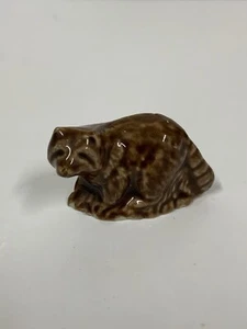 Vintage Wade Whimsies Raccoon Miniature Porcelain Figure  - Picture 1 of 11