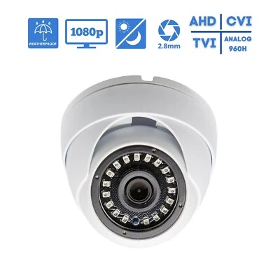 Evertech 2Mp AHD TVI CVI Wide Angle Dome Outdoor Day Night CCTV Security Camera